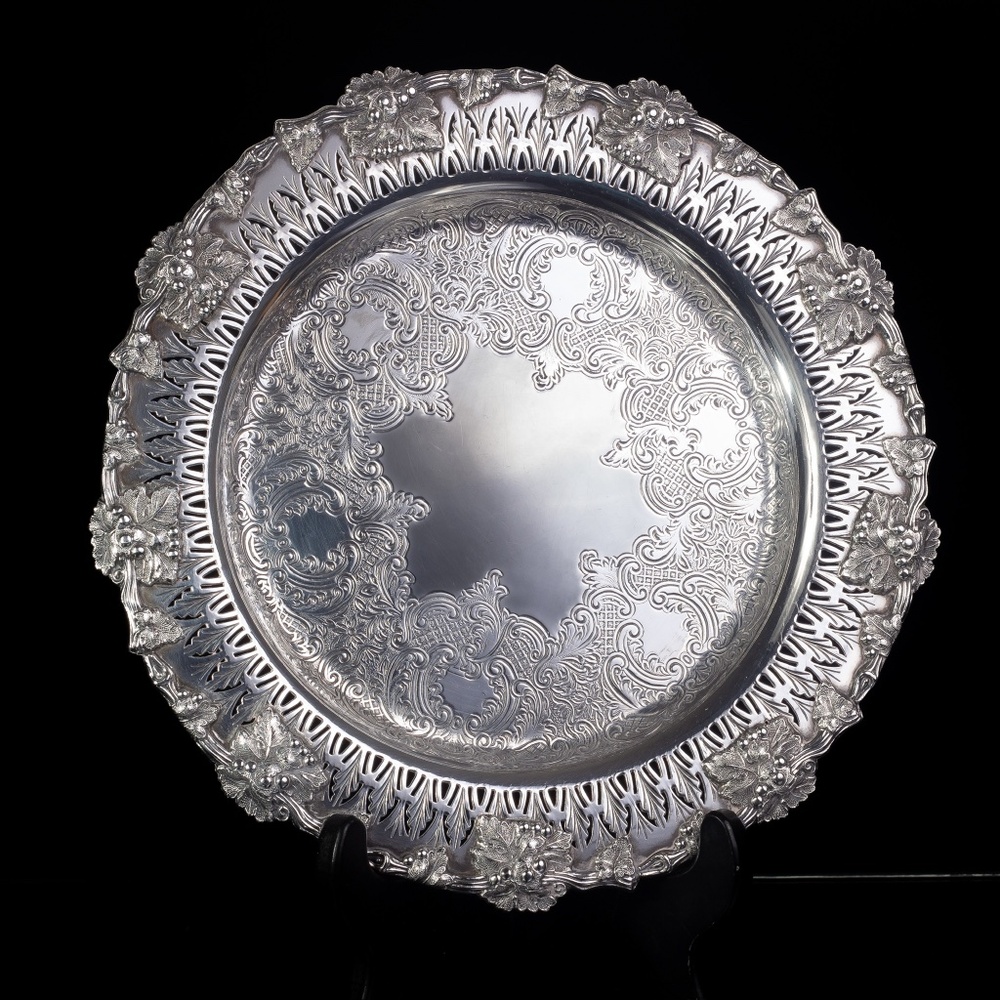 Vintage Birks Silver Tray Rideau Plate 12"